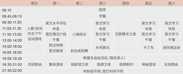 英国快乐英语体验营